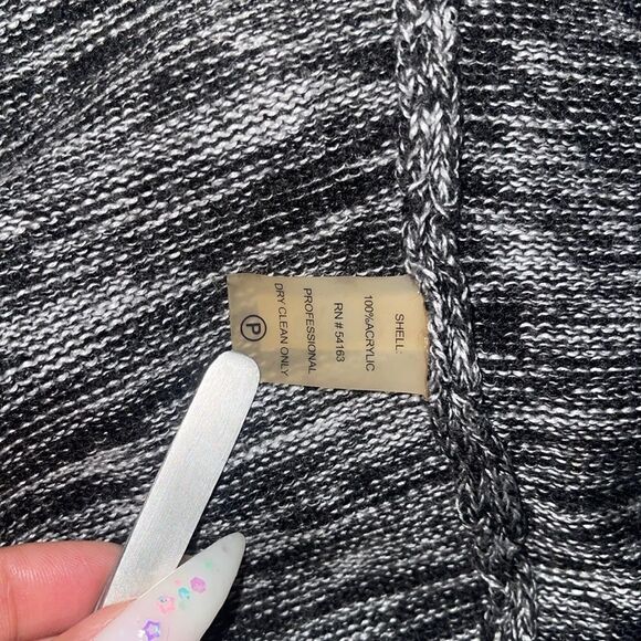 CalvinKlein L Sweaterdress Long sleeve,roundneck,stripepattern,fitand flare gray - Picture 5 of 6